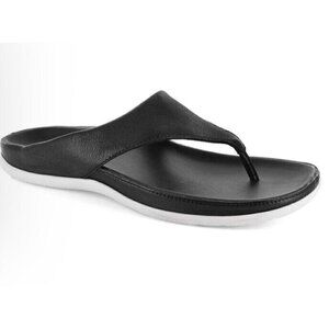 Strive Maui Black Leather Sandals Size‎ 9 New